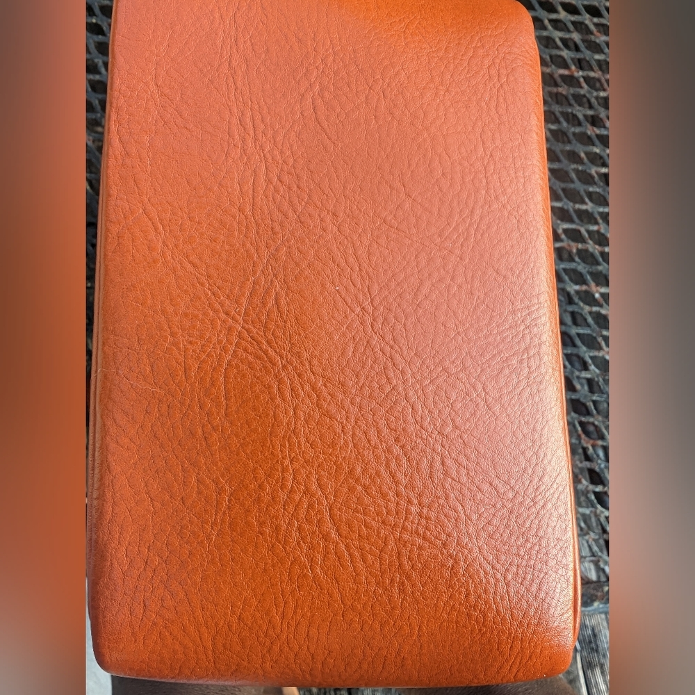 Orange leather Divina Firenze medium tote handbag - Picture 5 of 5